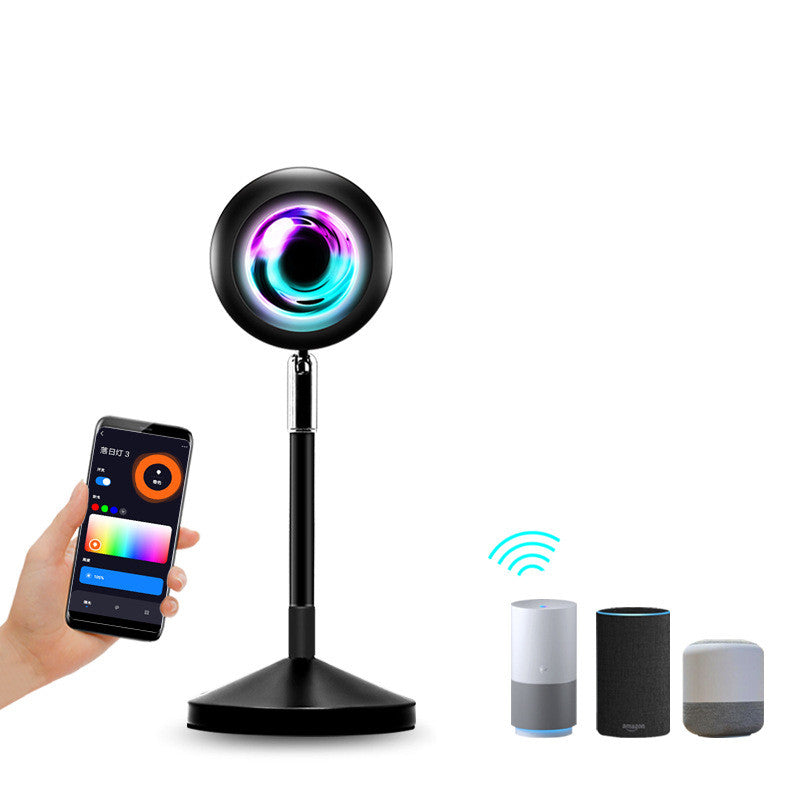 Sunset Projection Lamp - USB LED Night Light | 4 Modes Rainbow Projector for Room Decor & Photography