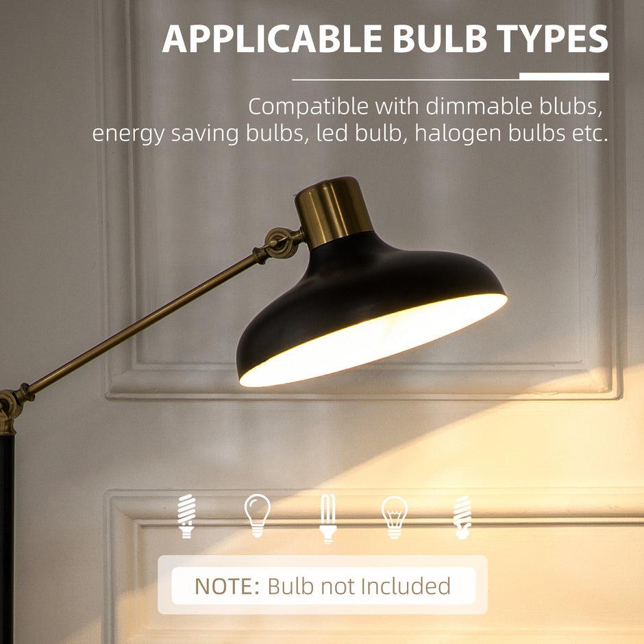 Adjustable Floor Lamp - Industrial Balance Arm Reading Light | 48-65