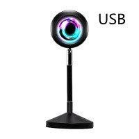 Rainbow Sunset Projector Lamp - LED Atmosphere Light with Remote & APP Control | Home & Coffee Shop Decor