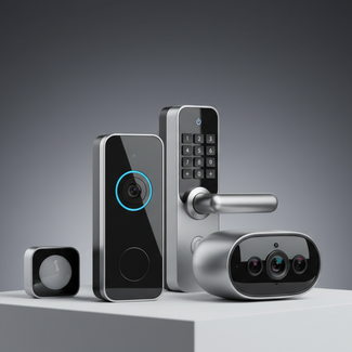 generate a photo related to smart security tech collection