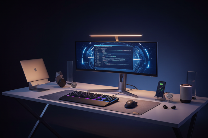 High-performance tech products workspace