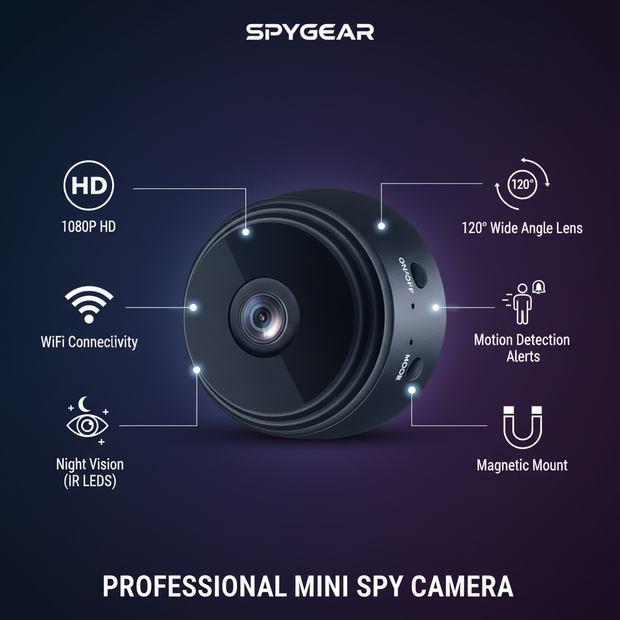 Mini Spy Camera Square Features Banner
