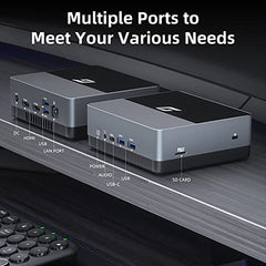 CyberGeek Nano J1 Mini PC Win 11 Pro, Intel N5095A Quad-Core(Beat N5105) Up to 2.9Ghz, 16GB RAM 3200MHz, 1TB PCIe SSD Mini Computer, Micro PC with 4K Dual Display, WiFi, BT, RJ45, VESA, Office/Home