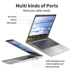 SGIN Laptop 15.6 Inch 4GB DDR4 128GB SSD Windows 11 Intel Celeron Quad Core Mini HDMI WiFi Webcam USB3.0 Bluetooth 4.2