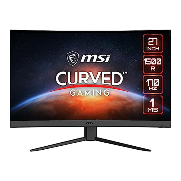 MSI Full HD Non-Glare 1ms 2560 x 1440 170Hz Refresh Rate 2K Resolution Free Sync 27" Curved Gaming Monitor (Optix G27CQ4 E2) - Black