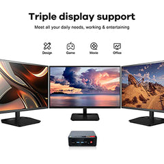 Beelink Mini PC, AMD Ryzen 5 5500U(6C/12T, Up to 4.0GHz), 16GB DDR4 RAM 500GB NVMe SSD, SER5 Mini Desktop Computer Support 4K@60Hz Triple Output/WiFi6/BT5.2/DP1.4/HDMI2.0/USB3.2 for Gaming/Office/Home