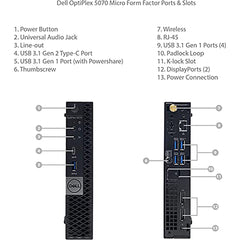 Dell Optiplex 5070 Micro MFF Desktop PC Intel i5-9500T, 16GB DDR4 New 512GB M.2 NVMe SSD, WiFi BT HDMI New KB & Mouse Windows 11 Pro (Renewed)