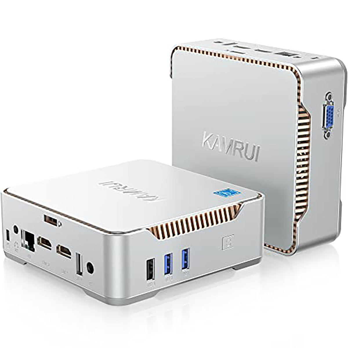 KAMRUI GK3 Plus Mini PC 16GB RAM 512GB M.2 SSD, Intel 12th Alder Lake N95 (up to 3.4GHz) Mini Tower PC, 2.5''SSD, Gigabit Ethernet, 4K UHD, WiFi, BT, VESA/Home/Business Mini Desktop Computer