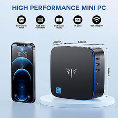 KAMRUI AK1 PRO Mini Desktop Computers, 16GB RAM 512GB ROM Mini PC with Intel Celeron N5105(up to 2.90 GHz), Micro Computer Support 4K UHD/HDMI 2.0/LAN/4 USB 3.0 for School Office Home