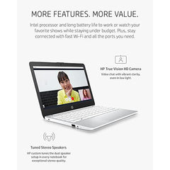 HP Stream 11 Laptop, Celeron N4020, 4GB RAM, 64GB SSD, 11.6” HD, Win 11, White (2021)