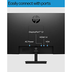 HP 27h Full HD Monitor - Diagonal - IPS Panel & 75Hz Refresh Rate - Smooth Screen - 3-Sided Micro-Edge Bezel - 100mm Height/Tilt Adjust - Built-in Dual Speakers - for Hybrid Workers,Black