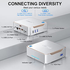 KAMRUI GK3 Plus Mini PC 16GB RAM 512GB M.2 SSD, Intel 12th Alder Lake N95 (up to 3.4GHz) Mini Tower PC, 2.5''SSD, Gigabit Ethernet, 4K UHD, WiFi, BT, VESA/Home/Business Mini Desktop Computer