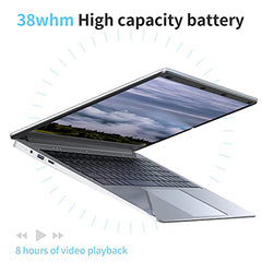 SGIN Laptop 15.6 Inch 4GB DDR4 128GB SSD Windows 11 Intel Celeron Quad Core Mini HDMI WiFi Webcam USB3.0 Bluetooth 4.2