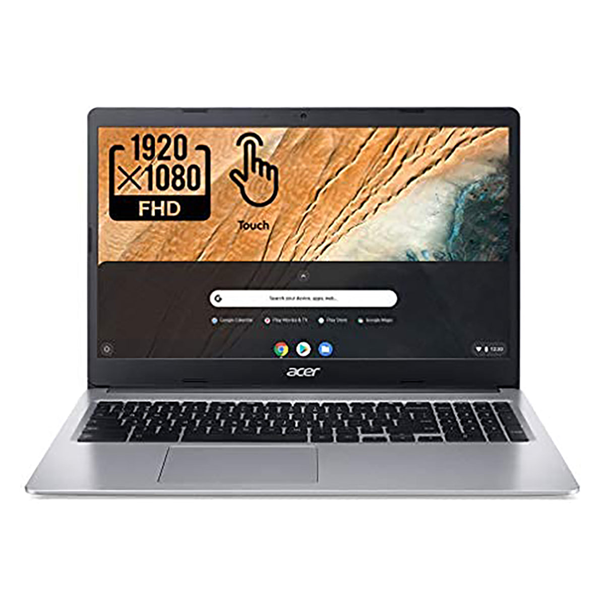 Acer Chromebook 315 15.6" FHD IPS Touchscreen Intel Celeron N4020 4GB RAM 64GB eMMC Silver