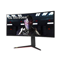 LG UltraGear QHD 34-Inch Curved Gaming Monitor 34GP83A-B, Nano IPS 1ms (GtG) with VESA DisplayHDR 400, NVIDIA G-SYNC, and AMD FreeSync Premium, 144Hz, Black