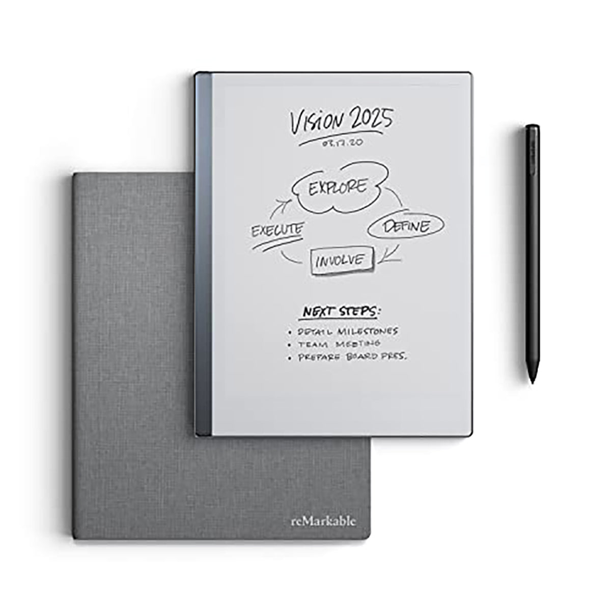 remarkable-essentials-bundle-including-remarkable-2-the-paper-tablet-10-3-digital-paper-display-marker-plus-book-folio-in-gray-polymer-weave-and-1-year-free-connect-trial