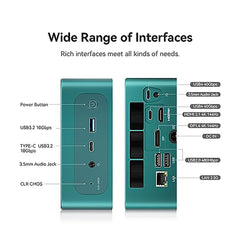 Beelink Mini PC, AMD Ryzen 7 7735HS(8C/16T, Up to 4.75GHz), 32GB DDR5 RAM 1TB PCIe4.0 SSD, Radeon 680M, SER6 MAX Mini Desktop Computer Support 4K@60Hz Triple Display/USB4/WiFi 6/BT5.2/2.5Gbps for Home