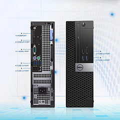 Dell OptiPlex 7040 SFF Desktop Computer PC Intel Quad Core i7-6700 3.20GHz AX200 Built-in WIFI 6 Bluetooth 32GB DDR4 New 1TB NVMe M.2 SSD 2TB HDD HDMI Wireless Keyboard & Mouse Windows10 Pro (Renewed)