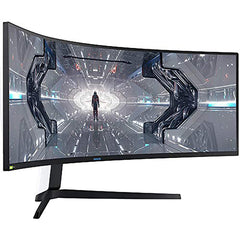 SAMSUNG 49” Odyssey G9 Gaming Monitor, 1000R Curved Screen, QLED, Dual QHD Display, 240Hz, NVIDIA G-SYNC and FreeSync Premium Pro, LC49G95TSSNXZA, Black