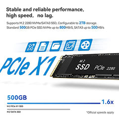 Beelink Mini S12 Pro Mini PC, 12th Gen Intel-N100 (4C/4T, Up to 3.4GHz), 16GB RAM DDR4 500GB PCle SSD, Mini Desktop Computer 4K@60Hz, Dual Display, WiFi6, BT5.2, USB3.2, LAN, Low Power