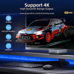 CyberGeek Nano J1 Mini PC Win 11 Pro, Intel N5095A Quad-Core(Beat N5105) Up to 2.9Ghz, 16GB RAM 3200MHz, 1TB PCIe SSD Mini Computer, Micro PC with 4K Dual Display, WiFi, BT, RJ45, VESA, Office/Home