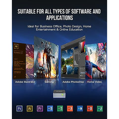 GMKtec Nucbox G2 Mini PC Windows 11 Pro Intel N100 (Up to 3.4GHz) 4C/4T, Mini Desktop Computer Dual LAN 1000Mbps 12GB DDR5 128GB PCle SSD, Micro PC 4K, Triple Display, WiFi6, BT5.2, Energy Efficient