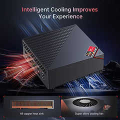 ACEMAGICIAN [Dual LAN Mini Gaming PC] AMD Ryzen 7 5800U Mini PC (8C/16T, up to 4.4Ghz) 16GB DDR4 512GB NVMe SSD Mini Computers, 4K Triple Display Mini Desktop WiFi6/Bluetooth/Dual Channel