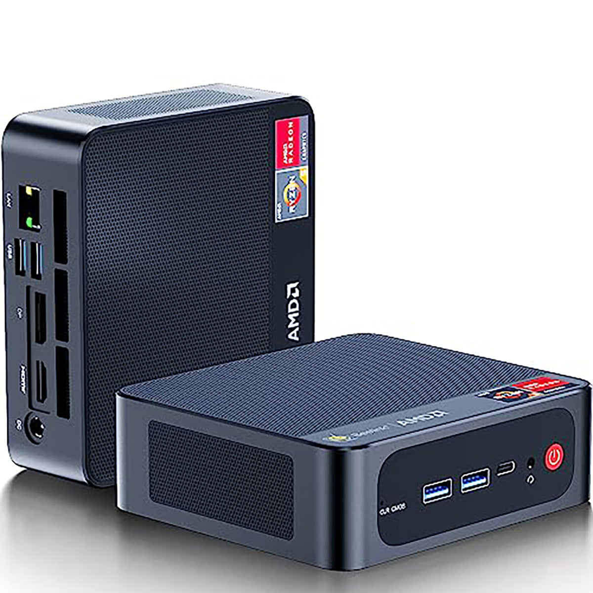 Beelink Mini PC, AMD Ryzen 5 5500U(6C/12T, Up to 4.0GHz), 16GB DDR4 RAM 500GB NVMe SSD, SER5 Mini Desktop Computer Support 4K@60Hz Triple Output/WiFi6/BT5.2/DP1.4/HDMI2.0/USB3.2 for Gaming/Office/Home