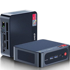 Beelink Mini PC, AMD Ryzen 5 5500U(6C/12T, Up to 4.0GHz), 16GB DDR4 RAM 500GB NVMe SSD, SER5 Mini Desktop Computer Support 4K@60Hz Triple Output/WiFi6/BT5.2/DP1.4/HDMI2.0/USB3.2 for Gaming/Office/Home