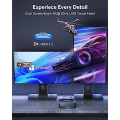 KAMRUI AK2 Plus Mini PC, Intel 12th Gen Alder Lake- N100(up to 3.4GHz) Mini Tower Computer, 16GB DDR4 RAM 500GB SSD Mini Computer Windows 11 Support 4K HD/WiFi 5/BT4.2/Gigabit Ethernet for Home/Office