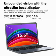 SGIN Laptop Windows 11 15.6 inch 1080P 12GB DDR4 512GB SSD Intel Celeron Quad-Core N5059 Webcam Mini HDMI WiFi Bluetooth 4.2 USB3.0