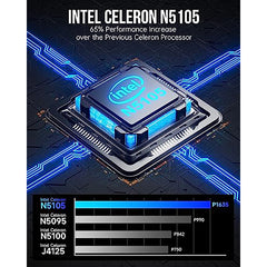 GMKtec Mini PC Windows 11 Pro Intel N5105, 8GB RAM 128GB Hard Drive Desktop Mini Computer, Micro Computer with Dual HDMI 4K, Dual DDR4, Dual WiFi, RJ45 Ethernet, BT4.2 & Cooling Fans