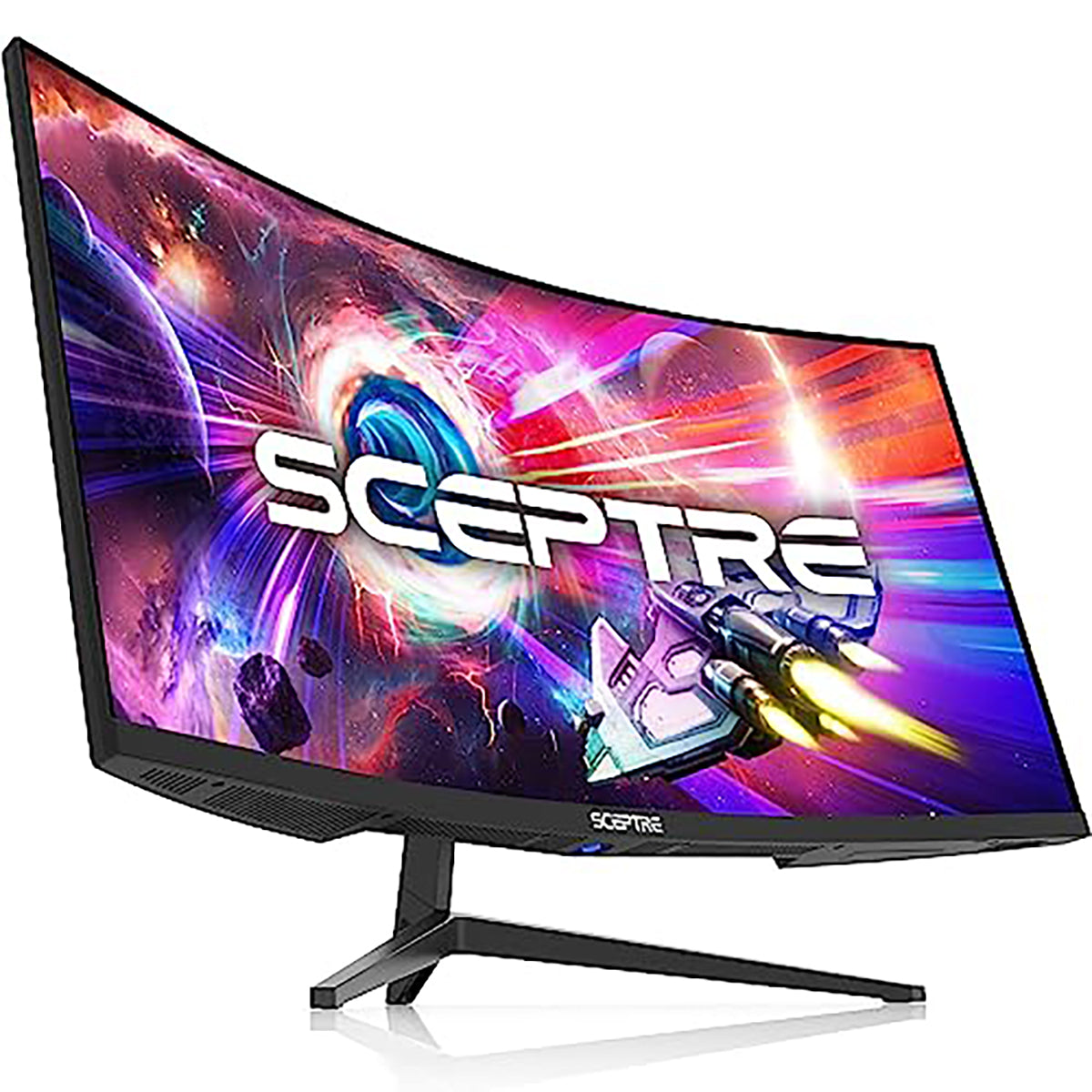 Sceptre 34-Inch Curved Ultrawide WQHD Monitor 3440 x 1440 R1500 up to 165Hz DisplayPort x2 99% sRGB 1ms Picture by Picture, Machine Black 2023 (C345B-QUT168)