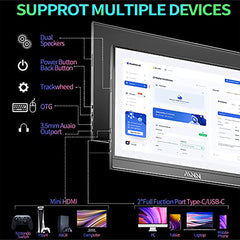 MNN Portable Monitor 15.6inch FHD 1080P Laptop Monitor USB C HDMI Gaming Ultra-Slim IPS Display w/Smart Cover & Speakers,HDR Plug&Play, External Monitor for Laptop PC Phone Mac Xbox (15.6'' 1080P)