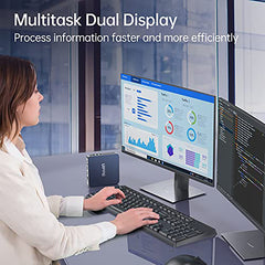 Mini PC Windows 11 Pro, Lightweight 11th Intel N5105 Mini Computers(Turbo 2.9GHz), Ultra Thin Extensible 8GB RAM 256GB SSD Desktop Computers,4K HDMI Dual Display, Dual WiFi