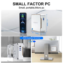 KAMRUI GK3 Plus Mini PC 16GB RAM 512GB M.2 SSD, Intel 12th Alder Lake N95 (up to 3.4GHz) Mini Tower PC, 2.5''SSD, Gigabit Ethernet, 4K UHD, WiFi, BT, VESA/Home/Business Mini Desktop Computer