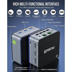 GMKtec Nucbox G2 Mini PC Windows 11 Pro Intel N100 (Up to 3.4GHz) 4C/4T, Mini Desktop Computer Dual LAN 1000Mbps 12GB DDR5 128GB PCle SSD, Micro PC 4K, Triple Display, WiFi6, BT5.2, Energy Efficient