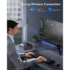KAMRUI AK2 Plus Mini PC, Intel 12th Gen Alder Lake- N100(up to 3.4GHz) Mini Tower Computer, 16GB DDR4 RAM 500GB SSD Mini Computer Windows 11 Support 4K HD/WiFi 5/BT4.2/Gigabit Ethernet for Home/Office