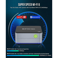 GMKtec Nucbox G2 Mini PC Windows 11 Pro Intel N100 (Up to 3.4GHz) 4C/4T, Mini Desktop Computer Dual LAN 1000Mbps 12GB DDR5 128GB PCle SSD, Micro PC 4K, Triple Display, WiFi6, BT5.2, Energy Efficient