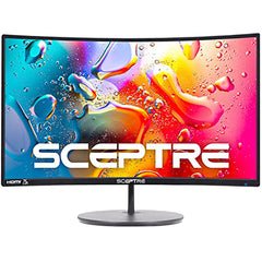 Sceptre Curved 24-inch Gaming Monitor 1080p R1500 98% sRGB HDMI x2 VGA Build-in Speakers, VESA Wall Mount Machine Black (C248W-1920RN Series)